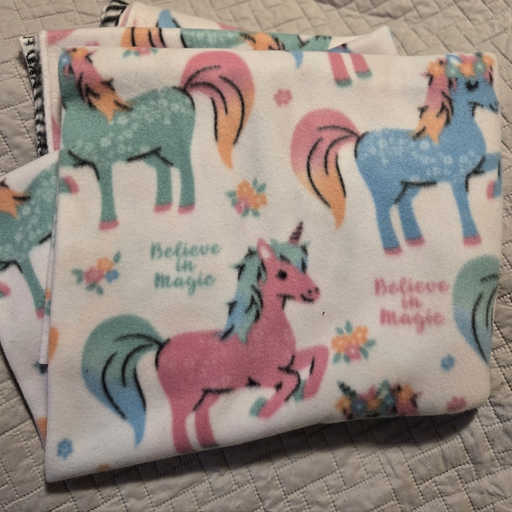 JOANN Unicorn Print Fleece - Pink, Blue, Green 2 YARDS